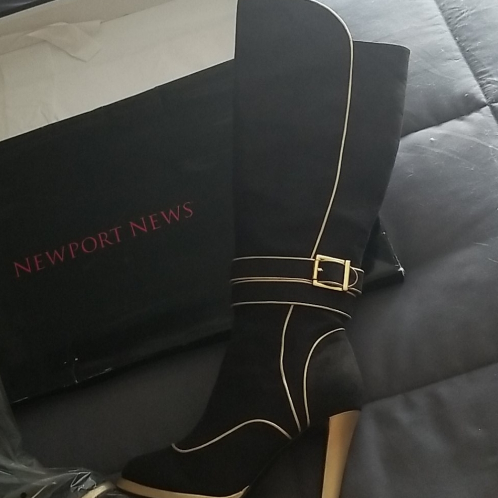 High heel boots above the knee